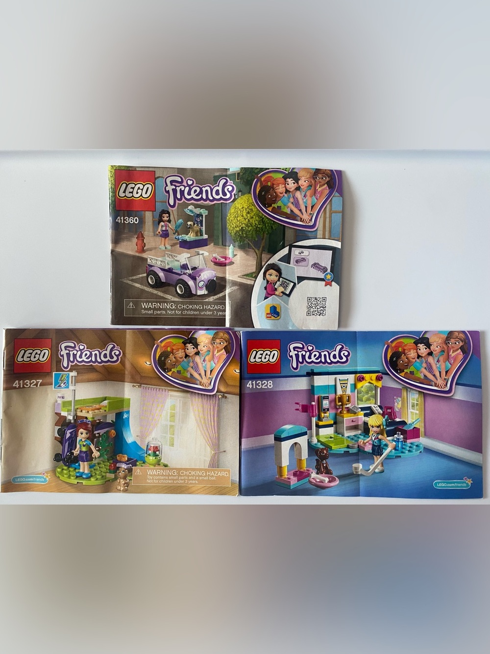 LEGO FRIENDS - 3 Instruction Booklets for sets 41327, 41328, & 41360